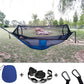 Double Camping Hammock with Mosquito Netting Pop-up Portable Hammock Ultralight Nylon Parachute Hammocks with Tree Straps