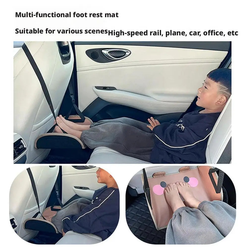 Cute Car Travel Foot Rest Pad Portable Foot Hammock Long Flight Essentials Footrest Hanging Adjustable Auto Interior Accessory