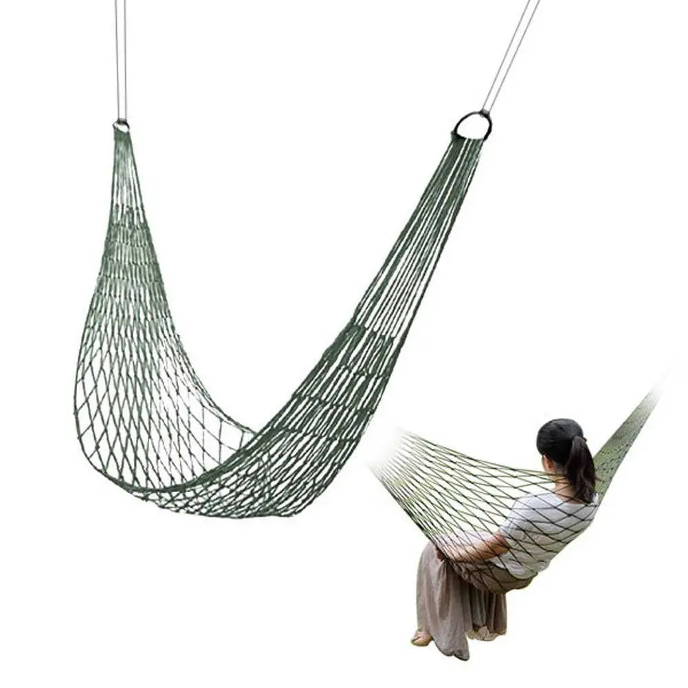 Outdoor Sport Hammock Army Green Net Mesh Nylon Sleeping Bed,Travel Hammock,Camping Hammock