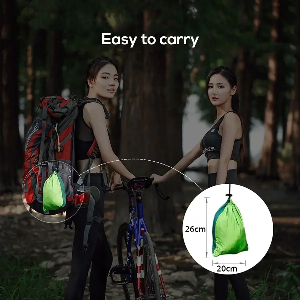 Ultralight Double Person Parachute Hammock with Mosquito Net for Camping Outdoor Leisure and Travel