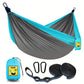 270cm Outdoor Camping Hammock Nylon Parachute Fabric Single Person Portable Hanging Bed Camping Hiking Garden Hammock