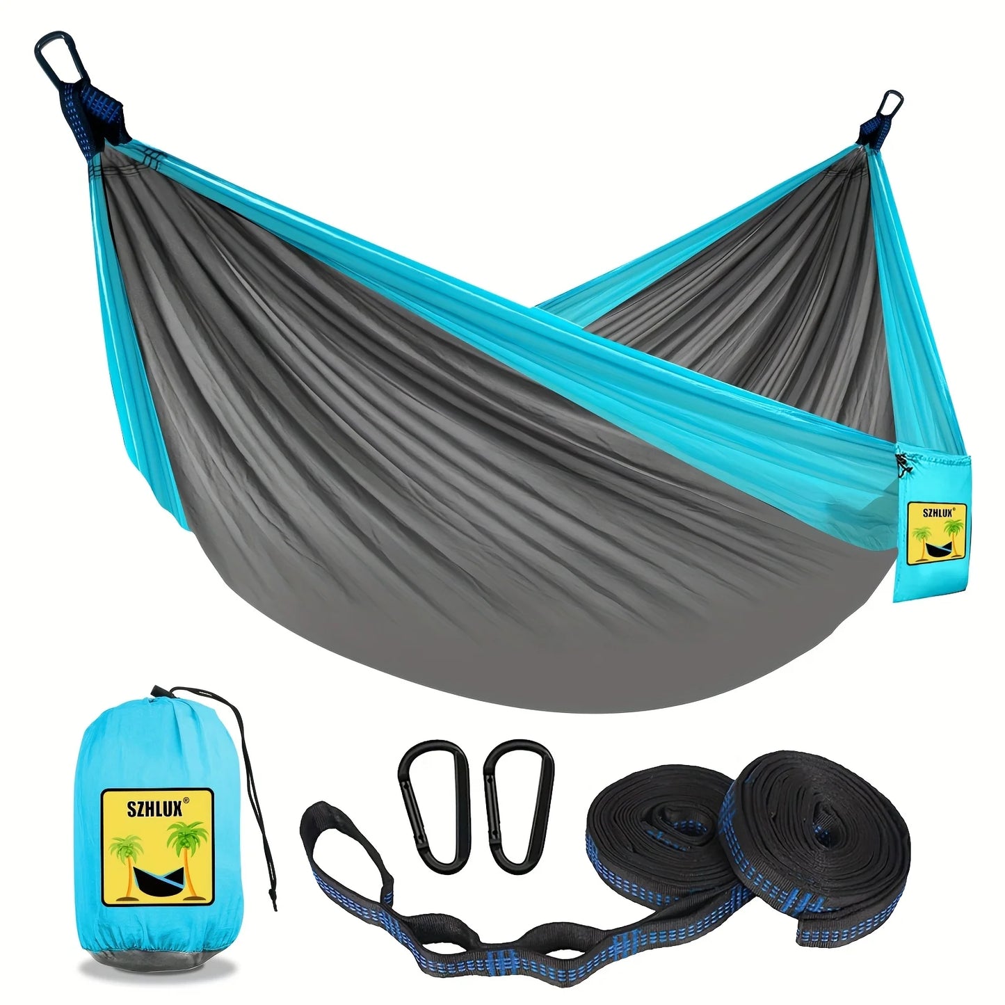 270cm Outdoor Camping Hammock Nylon Parachute Fabric Single Person Portable Hanging Bed Camping Hiking Garden Hammock