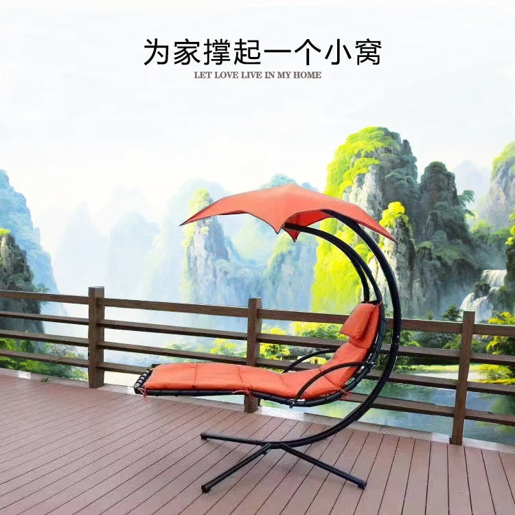 Modern Camping Hammock Metal Frame Stand Garden Bedroom Living Room Patio Park Outdoor Furniture Canvas Cotton Outdoor Usage