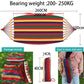 Outdoor Canvas Camping Hammock Anti Rollover Portable Thicken Fabric Single/Double Hammock with Carry Bag for Patio, Backyard
