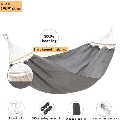 Portable Outdoor Garden Tourist Double Hammocks Travel Camping Leisure Sleeping Hanging Hammock Swing Nature Hike