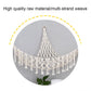 Boho Plush Toy Hammock Triangular Shape Hanging Mesh Storage Basket Cotton Tassels Wall Net for Bedroom Living Room