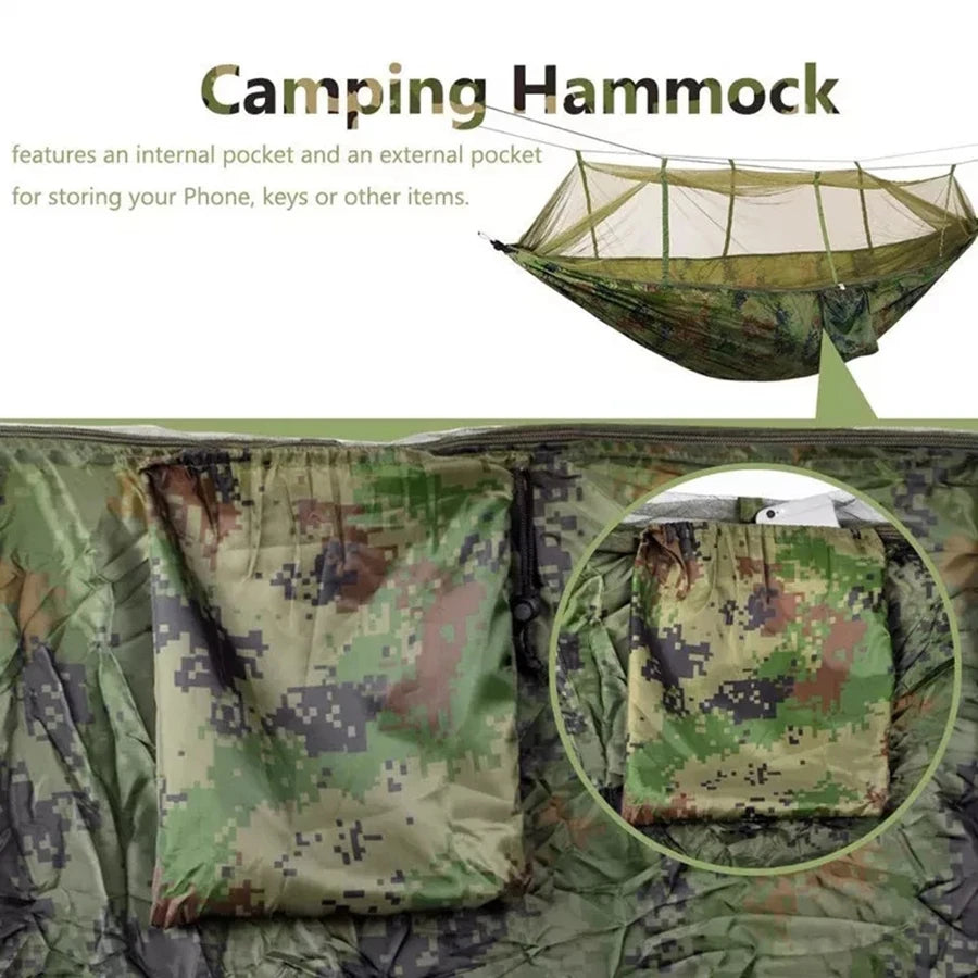 Camping Hammock with Mosquito Net Sleeping Tent Hammock Suitable Camping Hammock Outdoor Furniture for Garden for Camping Hiking