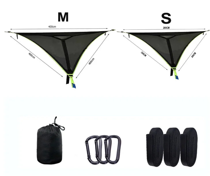 Portable Multi-Person Nylon Hammock Garden Furniture Set Tent With Outdoor Camping Hammock Equipment