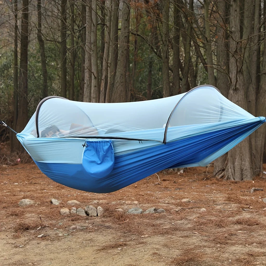 Quick Setup Hammock with Mosquito Net, Forest Hammock|Mosquito Net Hammock|Durable Textile Hammock for Outdoor Camping