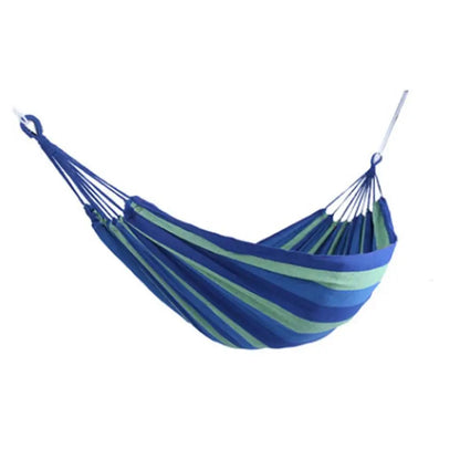 Garden Hammock Swing Canvas Hanging Swing Stripe Hammock Outdoor Hammock Sleeping Hammock Camping Hammock Single Hanging Bed