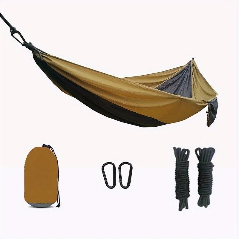 [Portable Hammock] Lightweight Double and Single Portable Hammock | Nylon Parachute Hammock with 2 Tree Straps