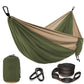 Camping hammocks with double and single portable hammocks with straps lightweight nylon parachute hammocks suitable for outdoor