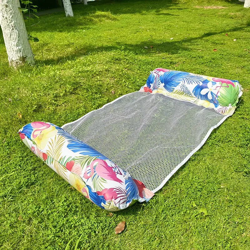 Hammock Pool Floats Adults, 4-In-1 Multi-Purpose Inflatable Pool Floats PVC Water Hammock Lounge Floaties