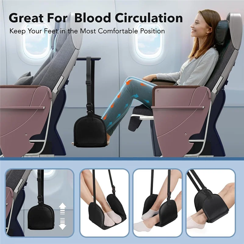 Emption!Foot Relaxing Hammock Adjustable Airplane Foot Hammock For Office Travel Relaxing Under-Desk Resting Foot Hammock