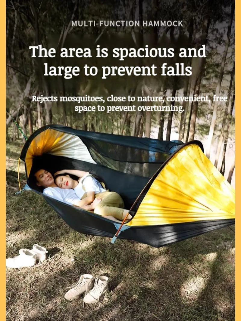 Outdoor Camping Hammock 2 Person Nylon Anti-mosquito Insect Sun Shade Tent Portable Sleeping Mosquito Net Hammock Camping Set