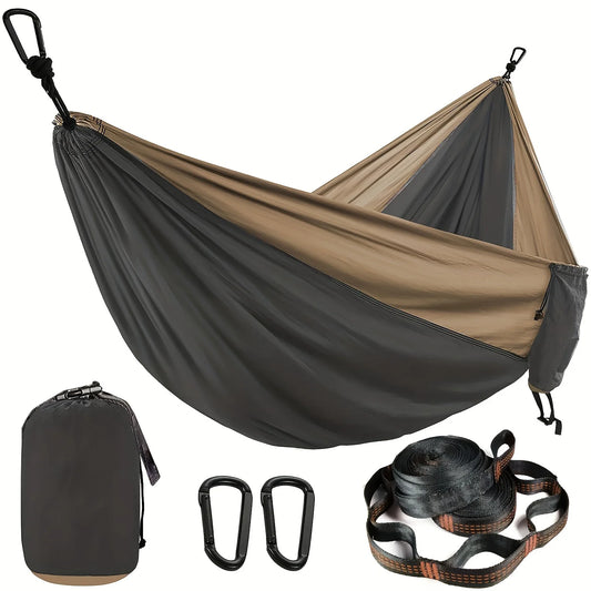 Premium Double Hammock with Tree Straps and Carabiners for Couples - Ideal for Camping and Travel Adventures