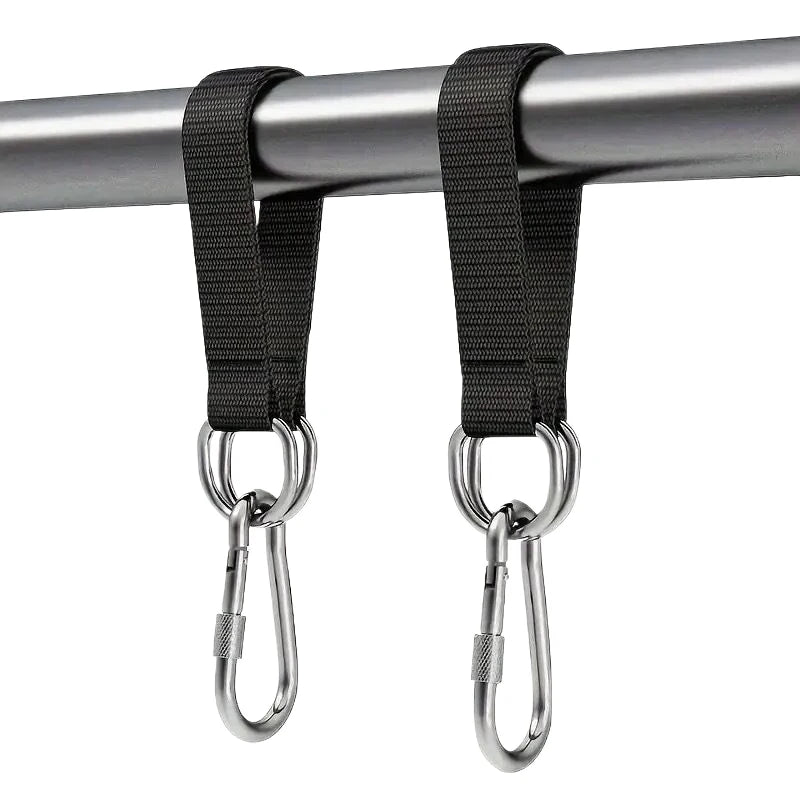 Premium 2-Set Hammock Swing Hanging Belt with Durable Steel Alloy Hooks for Outdoor Activities