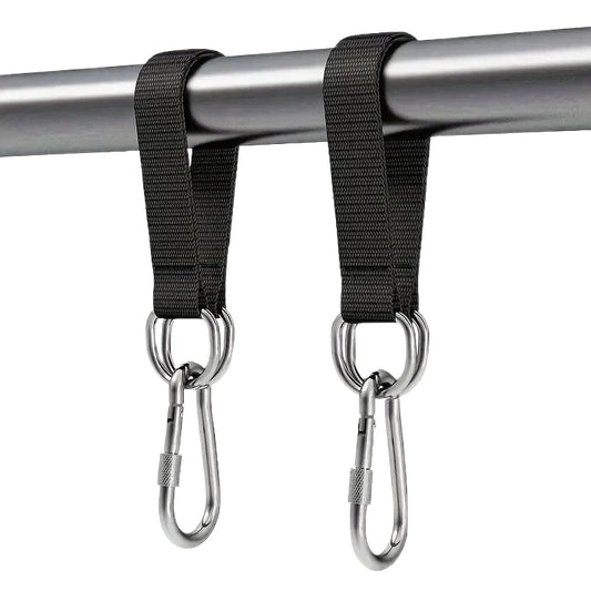 Premium 2-Set Hammock Swing Hanging Belt with Durable Steel Alloy Hooks for Outdoor Activities
