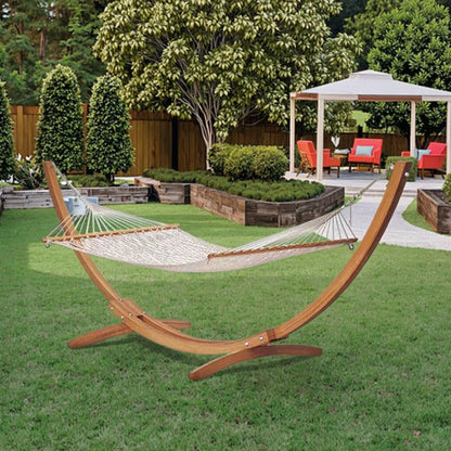 Solid Outdoor Wood Canvas Hammock For Garden Patio Leisure Balcony Home Cradle Hanging Basket-for Outdoor Furniture