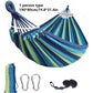 Outdoor Hammock Portable Garden Hammock Sports Home Travel Camping Swing Canvas Stripe Hang Bed Hammock Double Single People