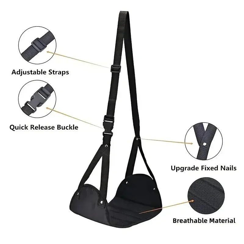 Airplane Footrest Hammock Flight Car Travel Seat Foot Rest Pad Adjustable Train Portable Sleeping Pillows Accessories