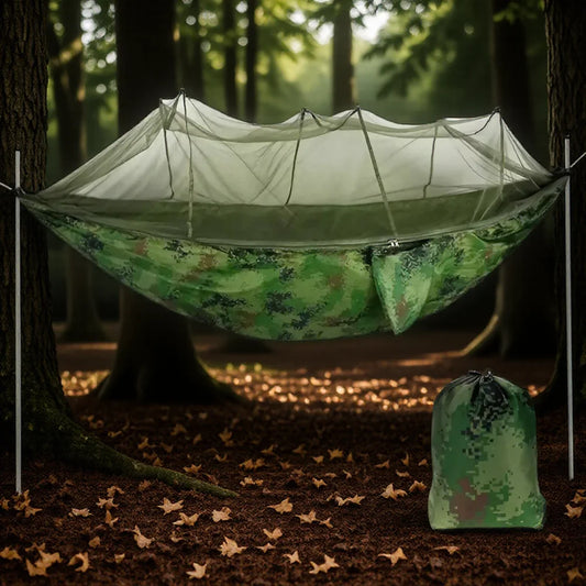 Ultralight Parachute Hammock Double Person Camping Leisure Outdoor Furniture Hammock Mosquito Net Drop Shipping