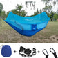 Double Camping Hammock with Mosquito Netting Pop-up Portable Hammock Ultralight Nylon Parachute Hammocks with Tree Straps
