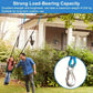 2 pcs Durable Nylon Hanging Ropes with Metal Hooks - UV, Weather, and Abrasion Resistant - Suitable for Outdoor Hammocks