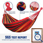 New Outdoor Canvas Hammock Camping Swing Hammock with Tree Ropes Load-bearing Up To 200kg Perfect for Garden Patio Backyard