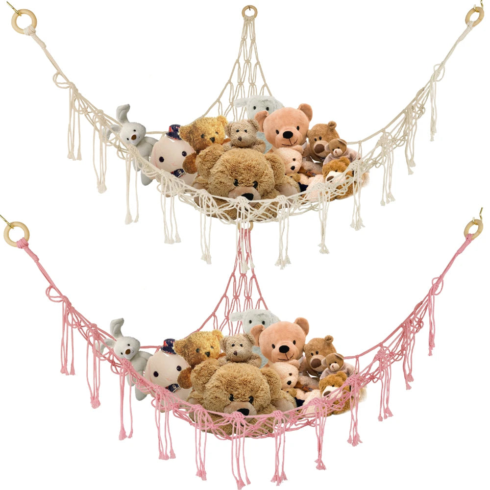 Teddy Hammock Cuddly Toy Storage Hammock for Stuffed Animals Teddy Bear Hanging Toy Storage Soft Plush Toy Storage Net