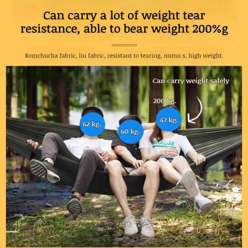 Outdoor Camping Hammock 2 Person Nylon Anti-mosquito Insect Sun Shade Tent Portable Sleeping Mosquito Net Hammock Camping Set
