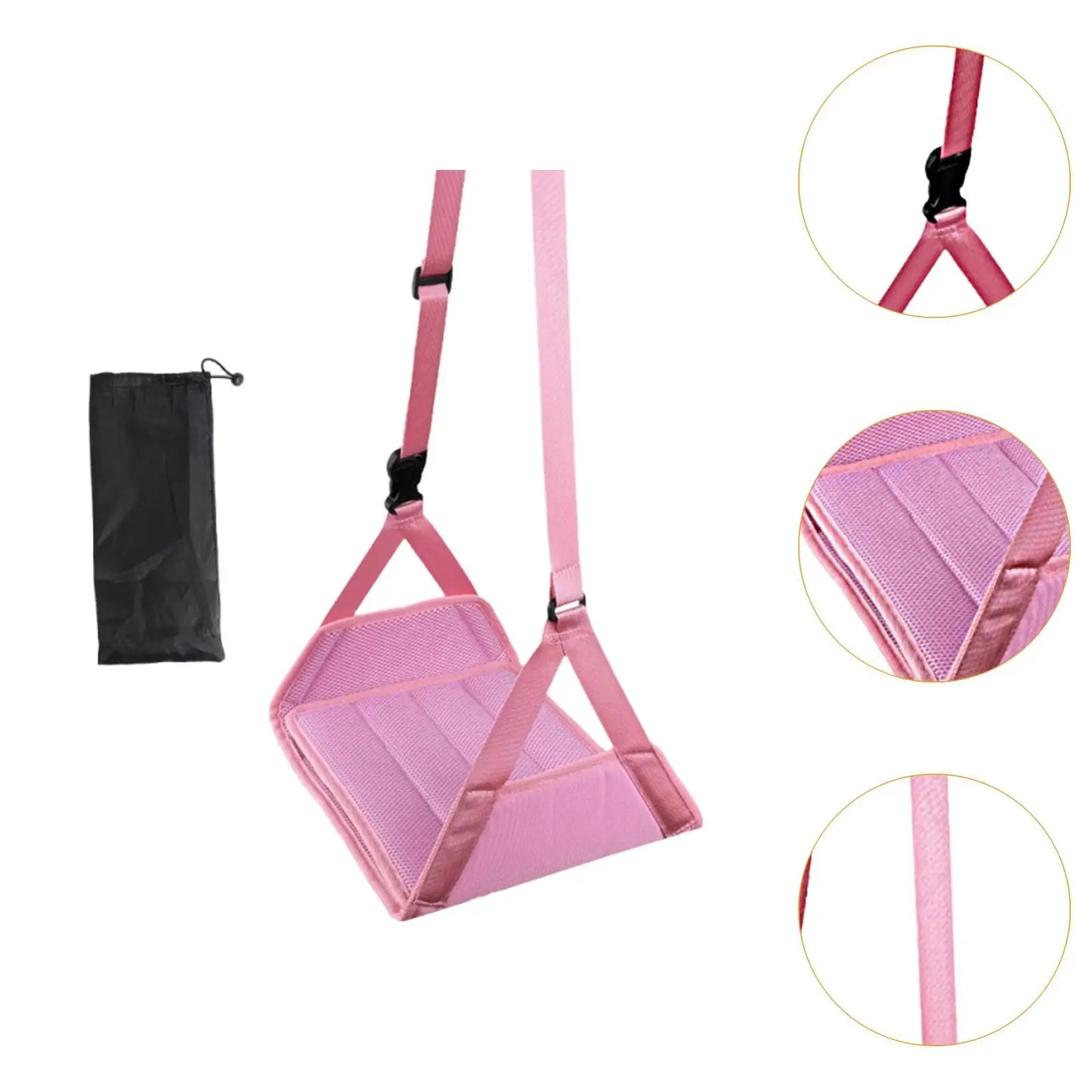 Airplane Foot Hammock Support Adjustable Length Oxford Cloth Portable Plane Footrest for Women Men Car Office Home Long Trip