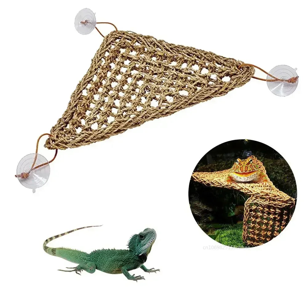 Bearded Dragon Hammock Reptile Lounger for Chameleon Lizards Gecko Snakes Reptiles Geckos Grass Cushion Pet Bed Swing