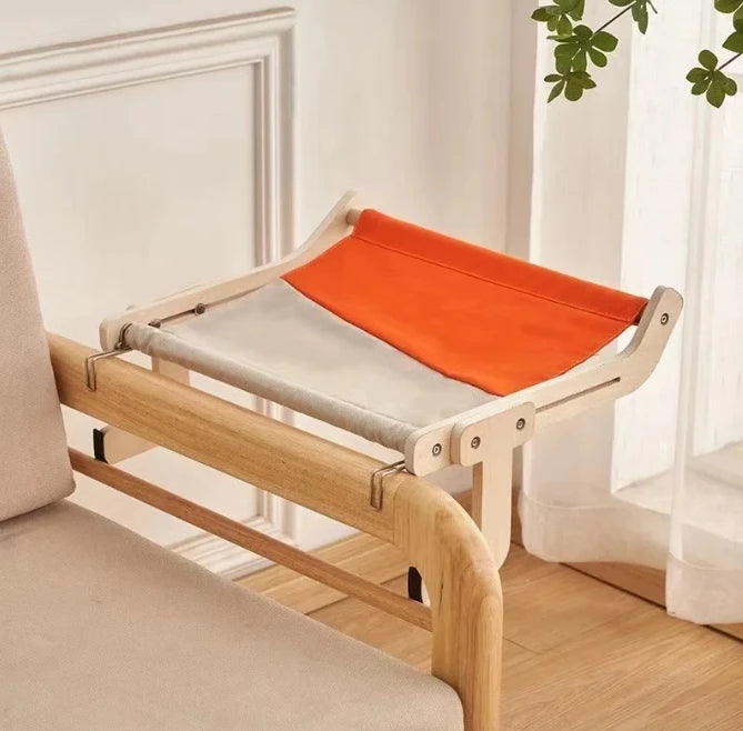 Solid Wood Window Hammock Nest Pet Bed Luxury Four Seasons Universal Cat Housing with High Durability and Comfort for Balcony