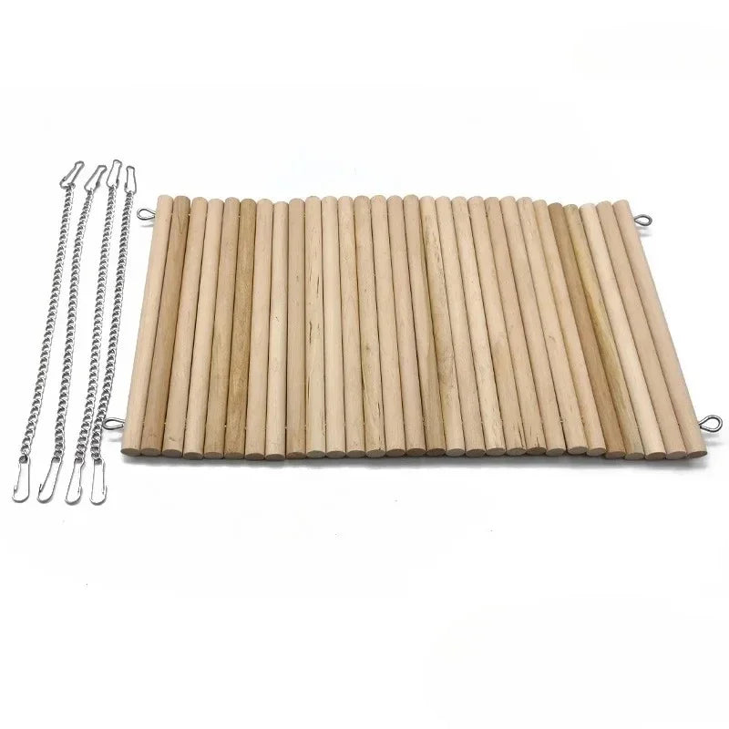 Hamster Wooden Hammock Summer Pet Swing Sleep Bed Small Pets Toy Pet Hanging Hammock for Pet Hedgehog Squirrel Guinea Pig Rabbit