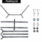 Outdoor Camping Hammock Frame Detachable Easy To Carry Reinforcement Stabilization Iron Floor Bracket Indoor Outdoor Furniture