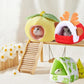 Cute Hanging Hamster Hammock Cartoon Fruit Shape Plush Hamster Sleeping Bag Soft Plush Hamster Cotton House Autumn