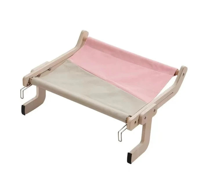 Solid Wood Window Hammock Nest Pet Bed Luxury Four Seasons Universal Cat Housing with High Durability and Comfort for Balcony