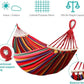 Canvas Garden Hammock Portable Outdoor/Indoor Hammock with Travel Bag for Camping,Backyard,Patio - Comfortable Fabric