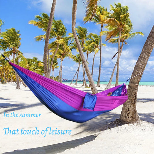 Outdoor Camping Hammock Lightweight Parachute Nylon For Travel Hiking Swing Hang Sleeping Bed As Outdoor Furniture In Garden