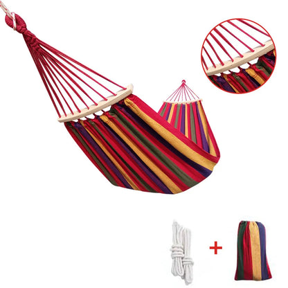 Double Hammock,Cotton Hammock Portable Hammock with Carry Bag,Perfect Camping Outdoor/Indoor Patio Backyard