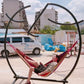 Hammock Swing with Steel Stand for Interactive Fun Theme Park Outdoor Patio Photogenic Props Landscape Landmarks Decoration