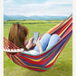 Single Double hammock 200X150cm outdoor anti-rollover canvas hammock swing mesh wooden stick double thickening