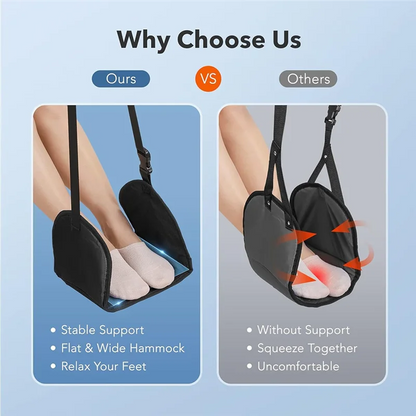 Emption!Foot Relaxing Hammock Adjustable Airplane Foot Hammock For Office Travel Relaxing Under-Desk Resting Foot Hammock
