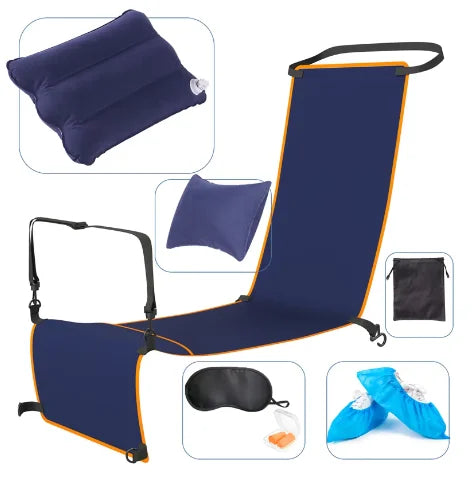 Footrest Hammock Travel Foot Hanger for Adults Baby Sleeping Bed in Airplane Train Bus Car Travelers Hammocks Rests Feet Legs