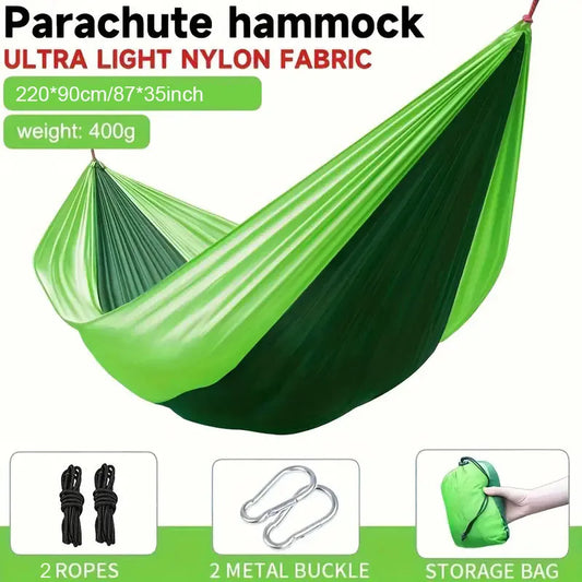 Camping Hammock Single Portable Hammock with 2 Tree Straps and Storage Bag Ideal for Outdoor/Indoor Use Beach Camping Travel