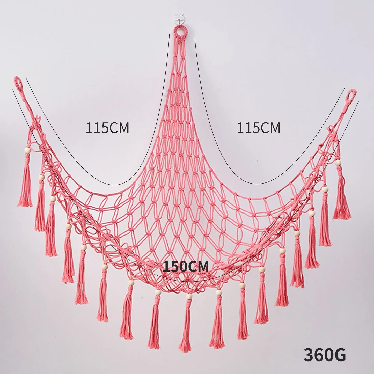 Toy Hammocks Wall Corner Hanging Storage Net Organizer Woven Kids Stuffed Mesh Hammock Baby Animal Rope Hammock Bag Cotton