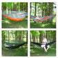 290*140 Hammock with Anti-mosquito Outdoor Double Nylon Parachute Cloth Camping Mosquito Net Quick Open Hammock Control Hammock