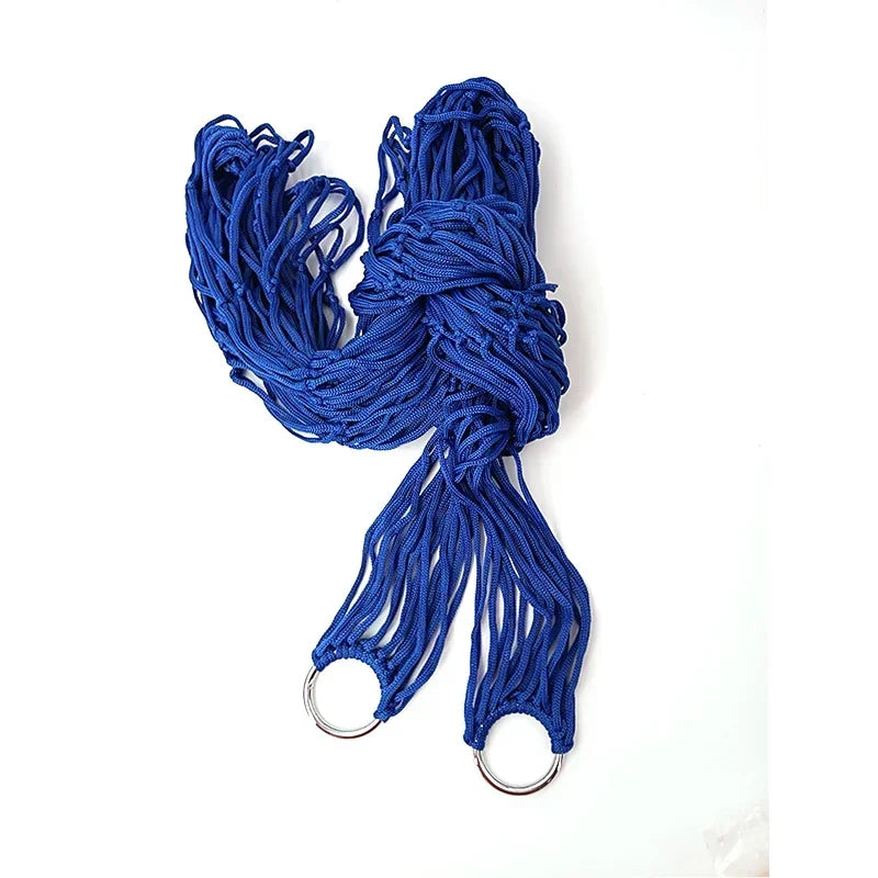 Nylon Hammock Portable Garden Mesh Net Sleeping Bed Hamaca for Outdoor Travel Camping Hamak Blue Green Red Hamac