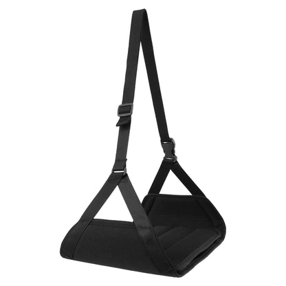Airplane Foot Hammock Portable Airplane Footrest with Adjustable Strap Removable Pad Travel Leg Comfortable Support Plates